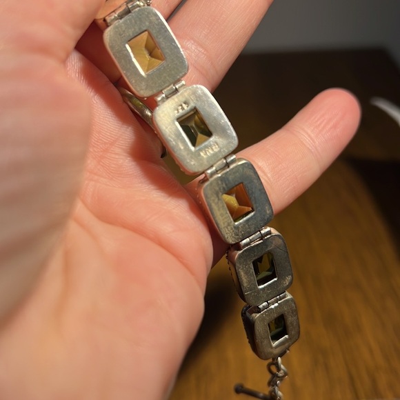 FNA a sterling silver 925 Vintage peridot bracelet - Picture 8 of 14